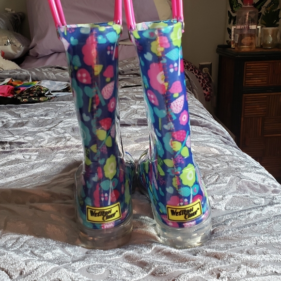 Western Chief Light-Up Rain Boots Girls 12 - Picture 3 of 6